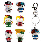 Street Fighter Hello Kitty Figural Key Chain Set
